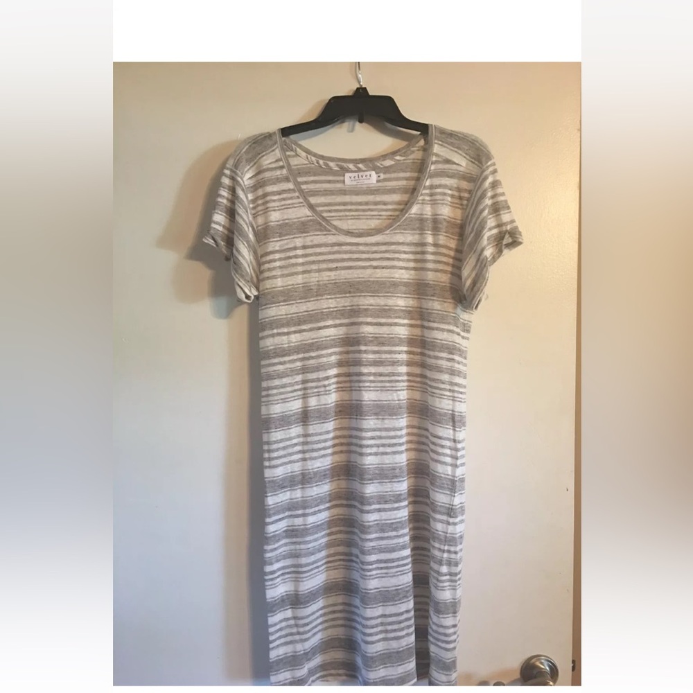NWOT Velvet By Graham & Spencer Linen TShirt Dress Size Medium